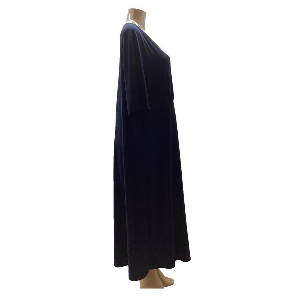 Sam and Jess Size 3X Navy Short Sleeve Midi Fit Button Dress. New With Tags - Picture 3 of 7